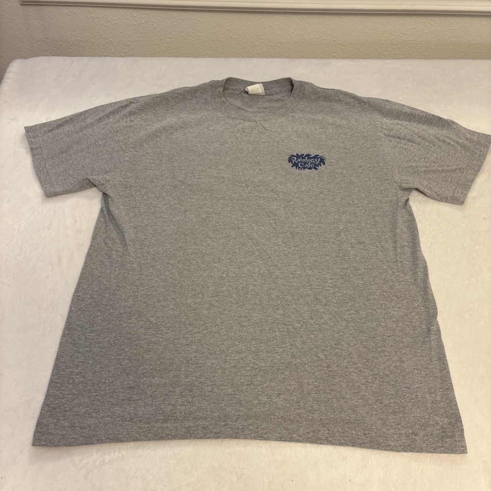 Rainforest Cafe Orlando Logo‎ T-Shirt Men's Large Gray Y2K